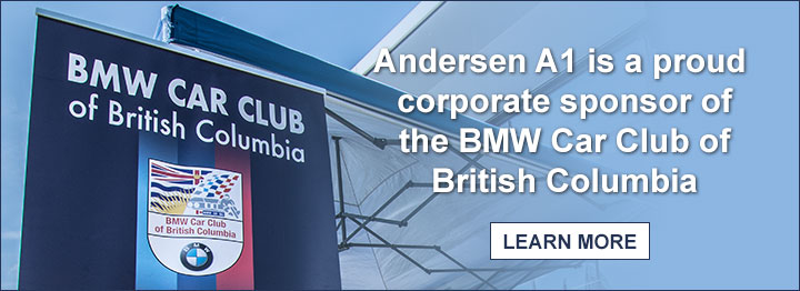 Andersen A1 is a proud corporate sponsor of the BMW Car Club of British Columbia
